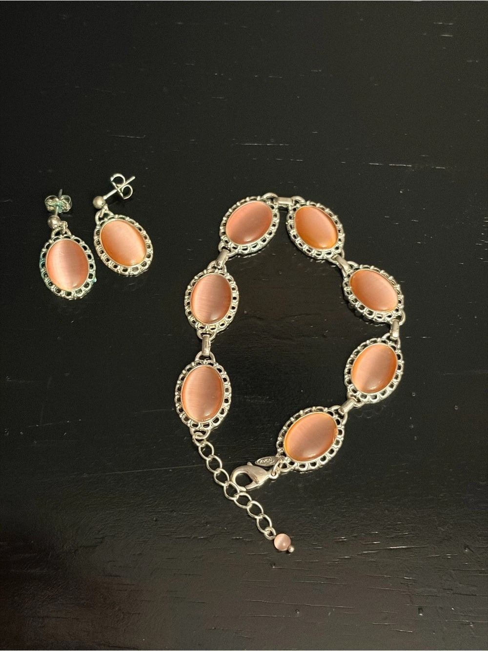 Avon Pink & Silver Jewelry Set